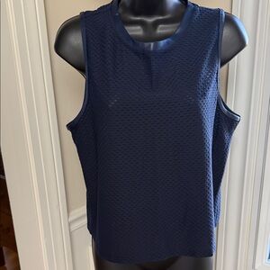 Koral Midnight Blue Textured Tank Top